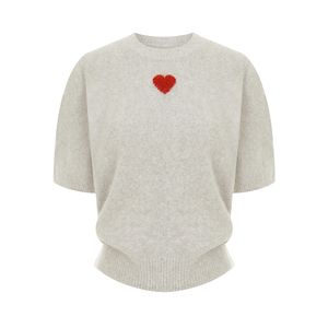 하트자수반팔울니트_I5C-CKN047