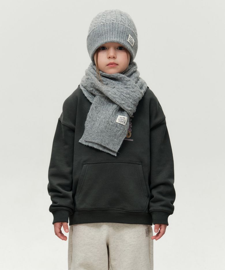KIDS CABLE MUFFLER heather gray