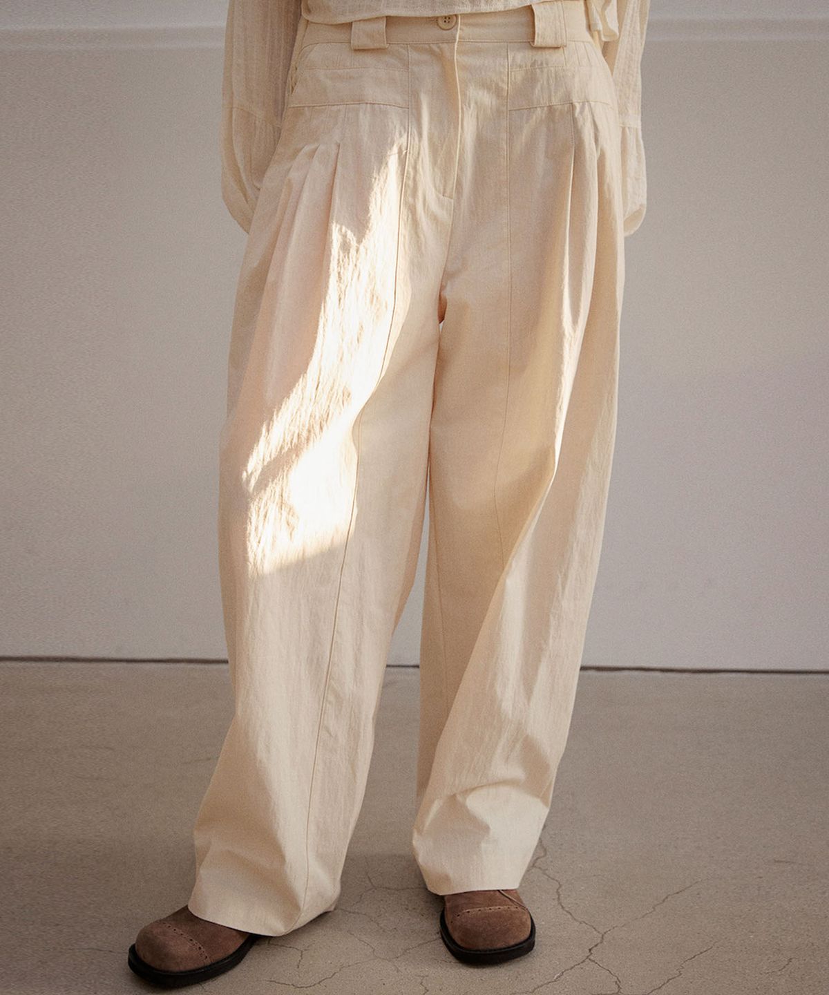 아우로(OURO) COTTON JERSEY PANTS [ CREAM ]