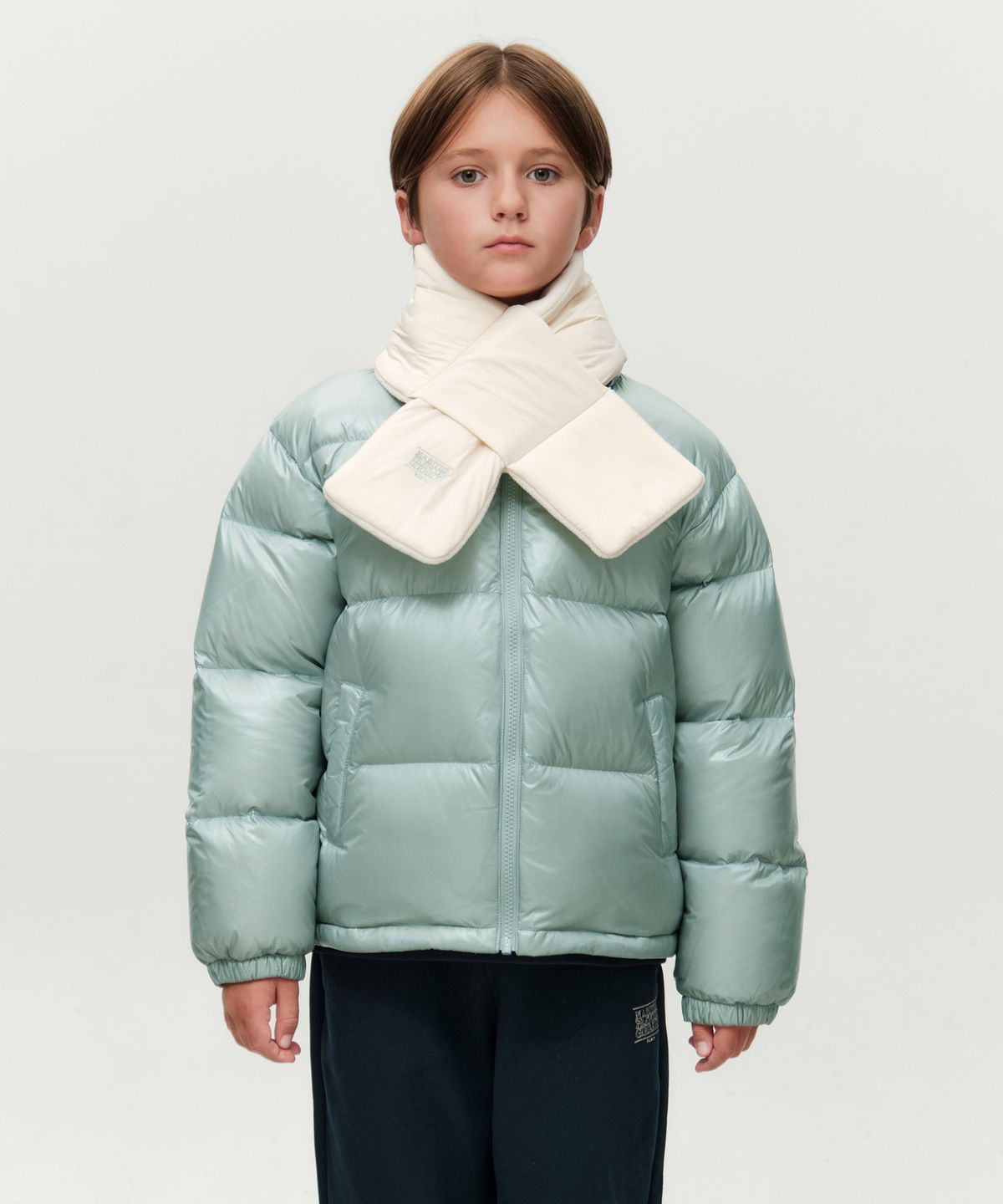 마리떼 키즈(MARITHÉ KIDS) KIDS CLASSIC LOGO REVERSIBLE MUFFLER cream