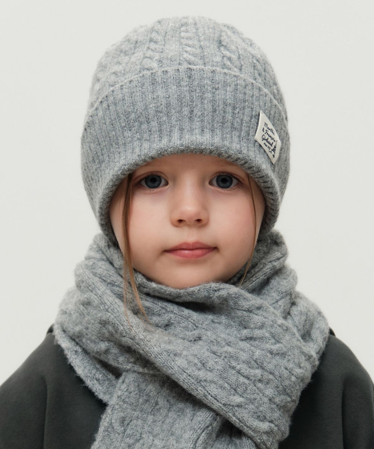 마리떼 키즈(MARITHÉ KIDS) KIDS CABLE BEANIE heather gray