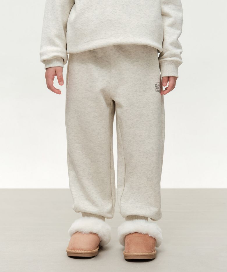KIDS DOODLE CLASSIC LOGO SWEAT PANTS (BRUSHED) oatmeal