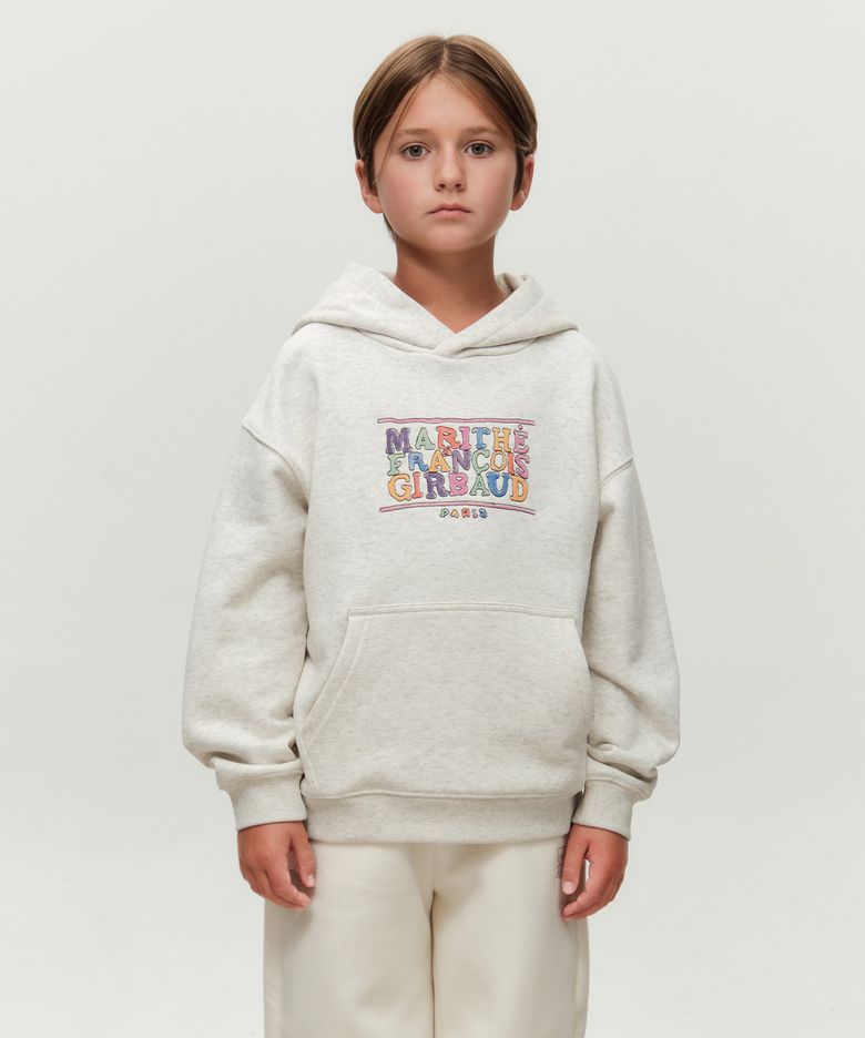 KIDS DOODLE CLASSIC LOGO HOODIE (BRUSHED) oatmeal
