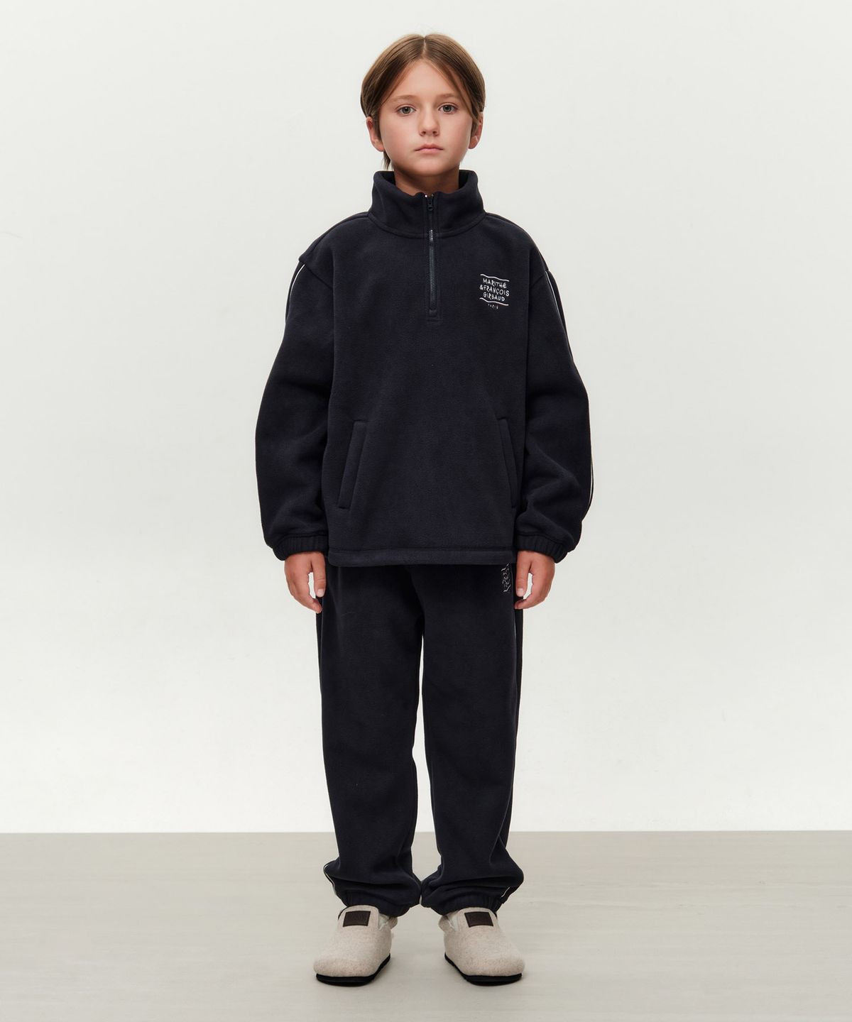 마리떼 키즈(MARITHÉ KIDS) KIDS HALF ZIP-UP FLEECE SET-UP navy