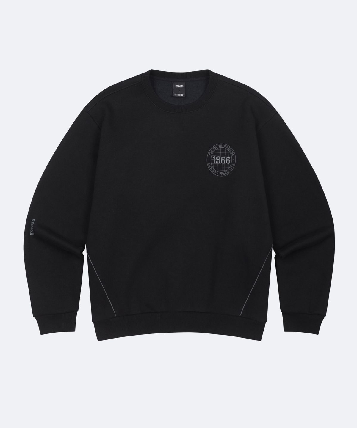 케이스위스(K-SWISS) [UNISEX] 클래식66 플레이서클 브러쉬 스웨트 셔츠_1KSSRWU901BK