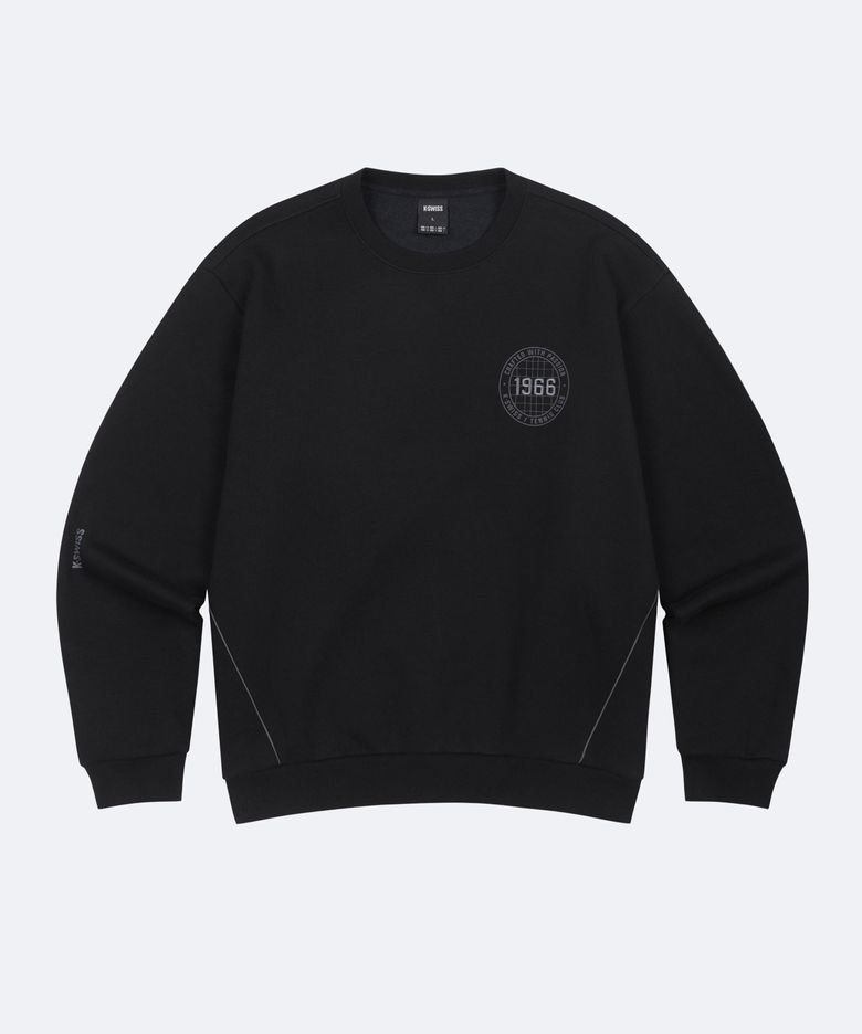 [UNISEX] 클래식66 플레이서클 브러쉬 스웨트 셔츠_1KSSRWU901BK