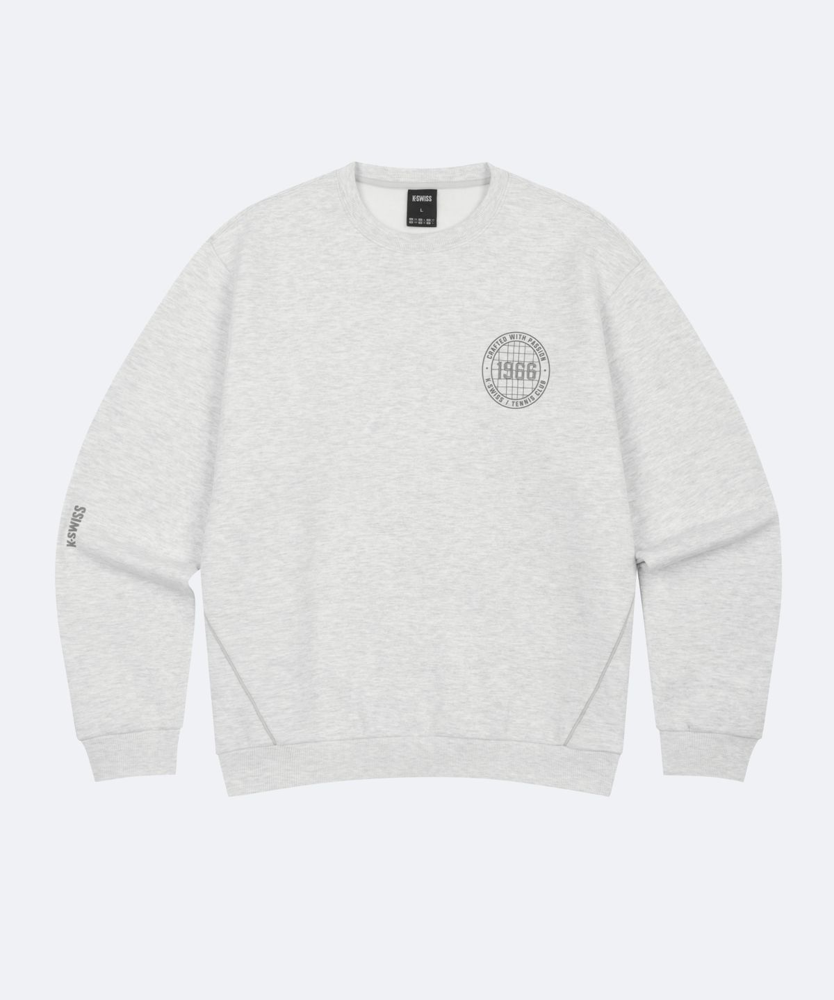 케이스위스(K-SWISS) [UNISEX] 클래식66 플레이서클 브러쉬 스웨트 셔츠_1KSSRWU901MG