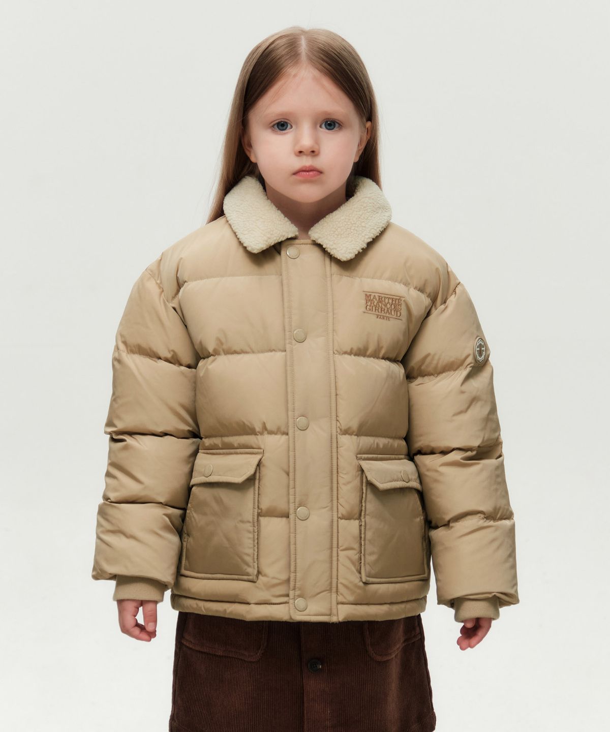 마리떼 키즈(MARITHÉ KIDS) KIDS COLLAR DOWN JACKET beige