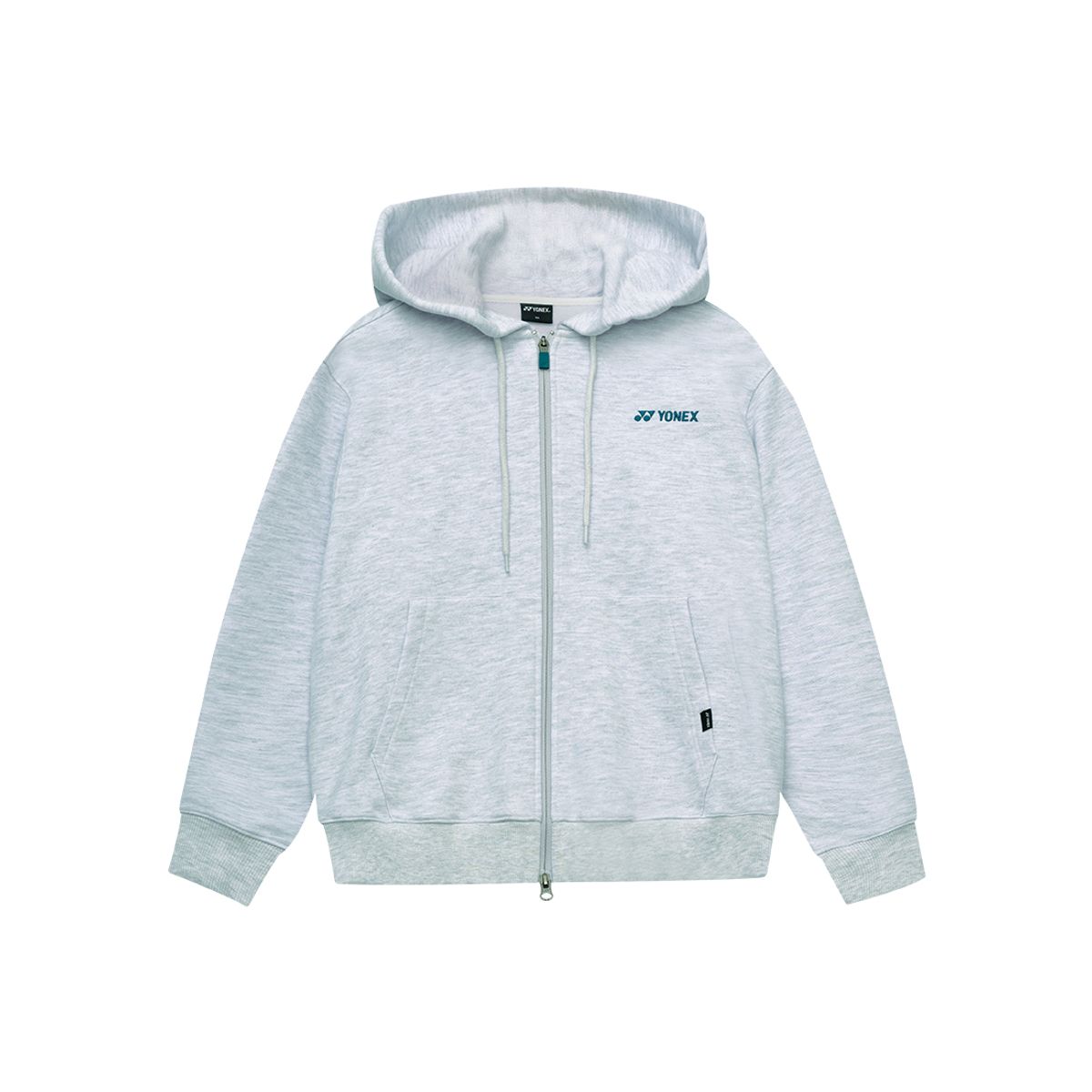 요넥스(YONEX) 253TH002U 멜란지 화이트 공용 투웨이 오버핏 후드 짚업
