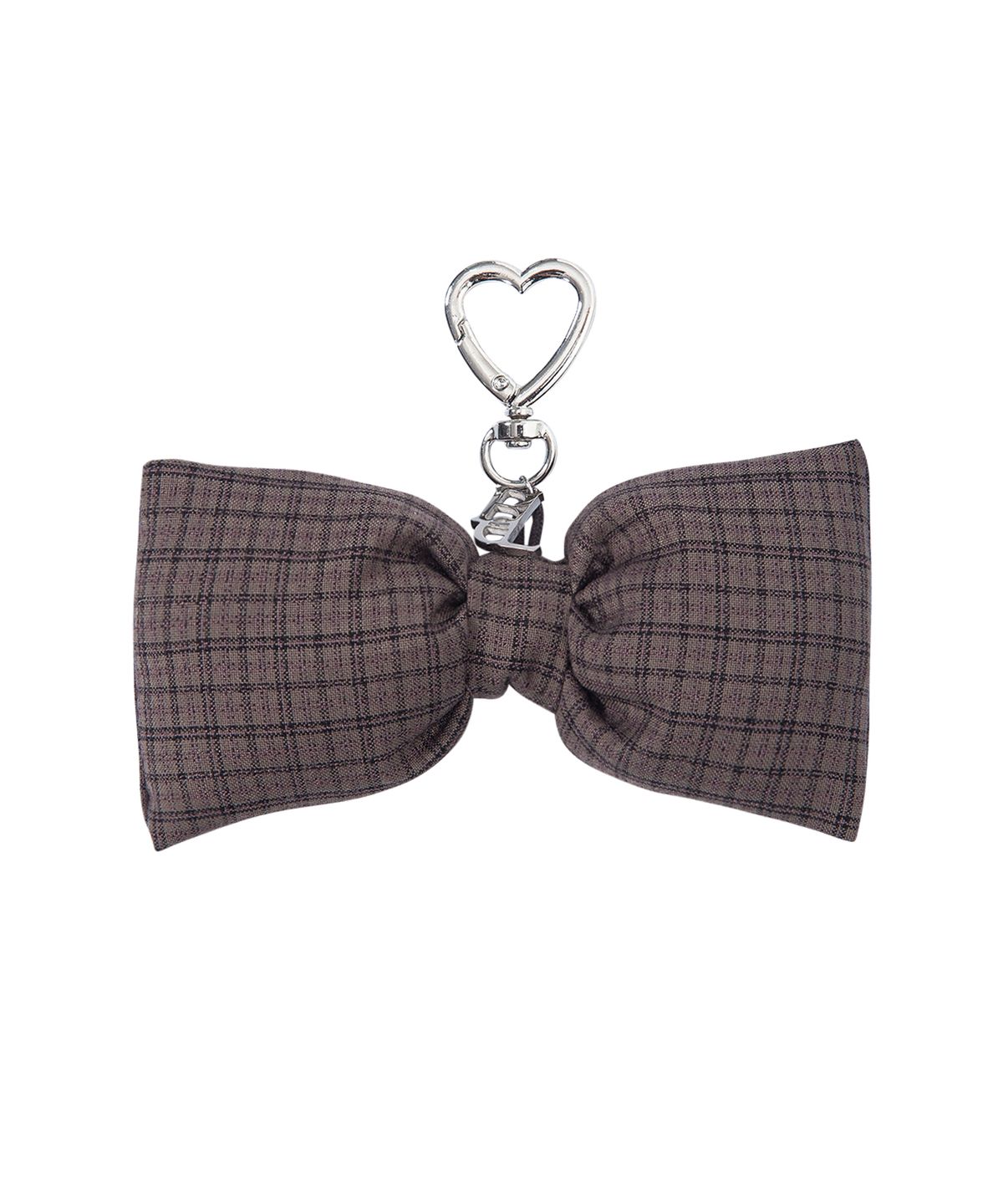 벨리아르(BELLIALEU) CHECK RIBBON KEYRING-BROWN