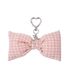 CHECK RIBBON KEYRING-PINK