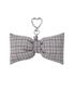 CHECK RIBBON KEYRING-GRAY