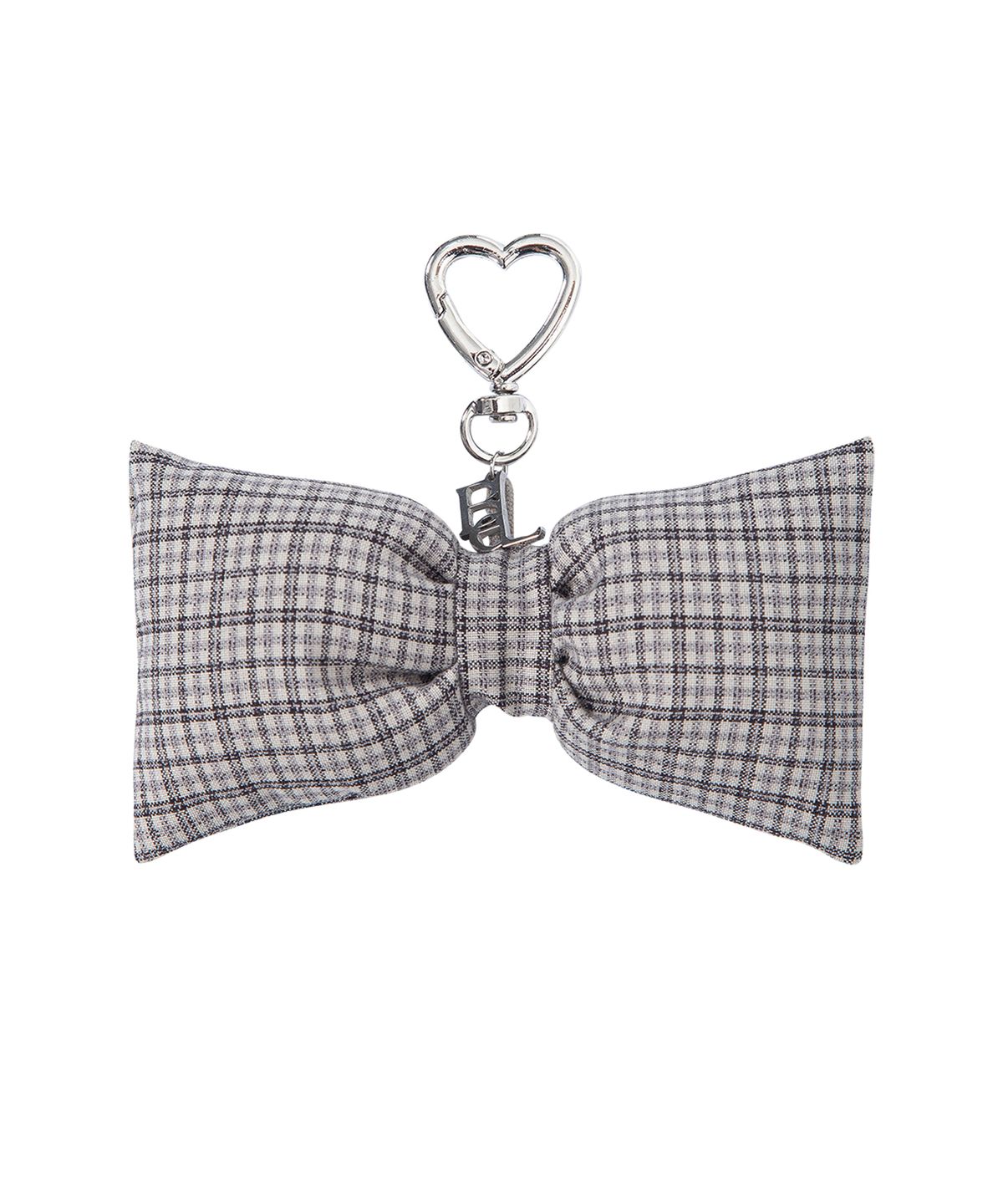 벨리아르(BELLIALEU) CHECK RIBBON KEYRING-GRAY