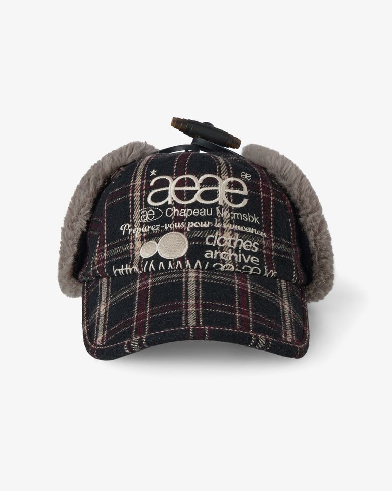 WEB LOGO TROOPER CAP [CHECK BLACK]