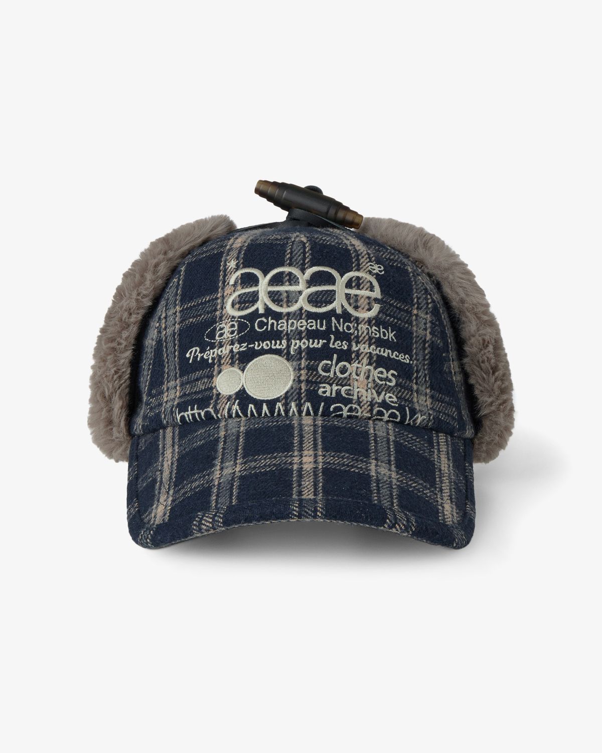 에이이에이이(AEAE) WEB LOGO TROOPER CAP [NAVY]