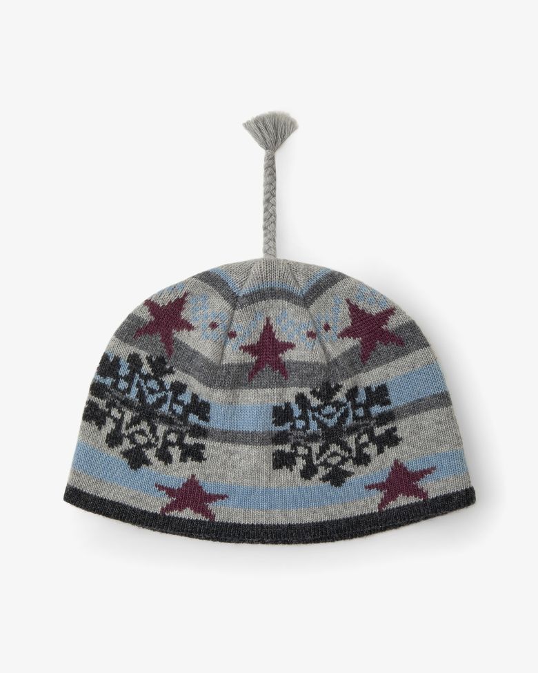 SNOW TASSEL BEANIE [LIGHT GREY]