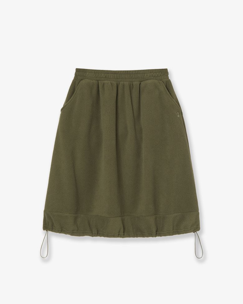 BALLOON FLEECE SKIRT [OLIVE]