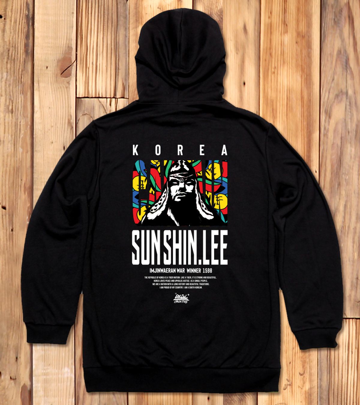 돌돌(DOLDOL) DMK_HOODY_160 그래피티 아티스트 데빌몽키 이순신 장군 후드티 후디