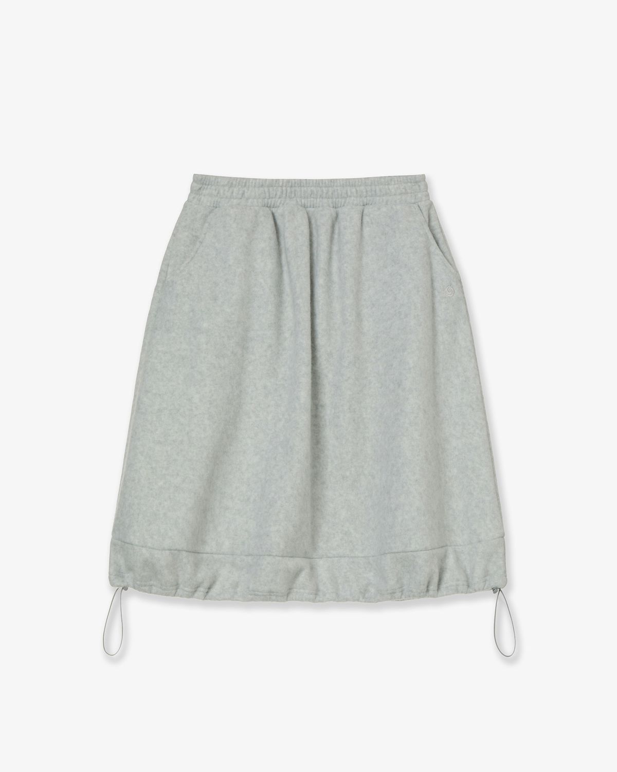에이이에이이(AEAE) BALLOON FLEECE SKIRT [LIGHT GREY]
