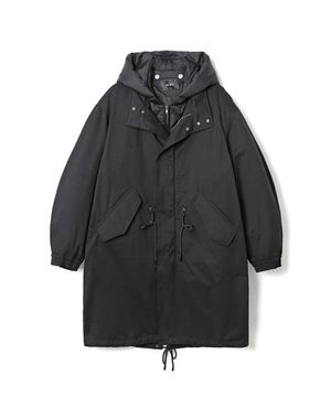 남녀공용 패딩 탈부착 야상 점퍼 (BLACK) (HBAUJ43)