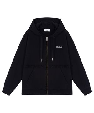 MERINGUE HOOD ZIP-UP-BLACK
