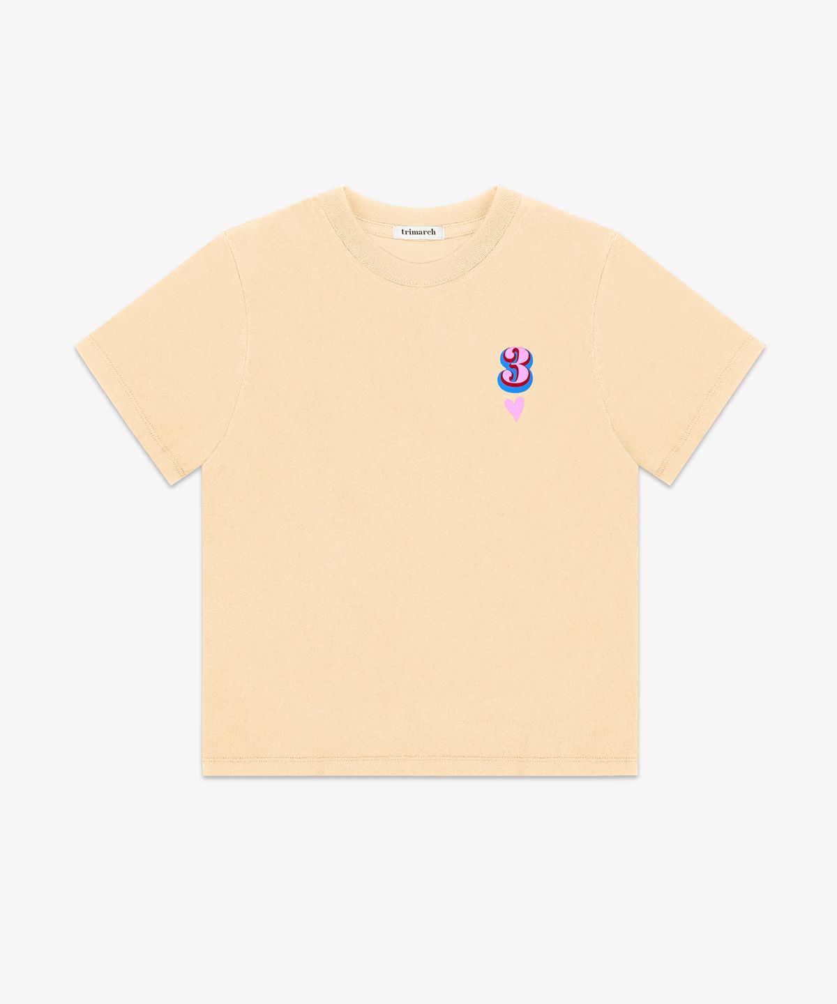 트리마치(TRIMARCH) Tri / Heart T-shirt / Beige