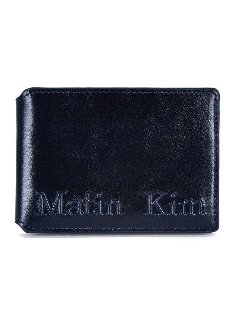EMBOSSED LOGO BUSINESS WALLET IN NAVY