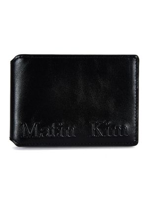 EMBOSSED LOGO BUSINESS WALLET IN BLACK