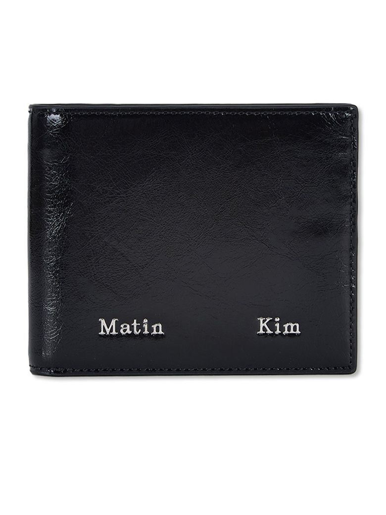 STEEL LOGO BUSINESS WALLET IN BLACK