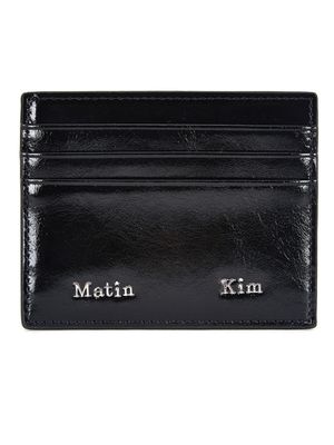 STEEL LOGO CARD WALLET IN BLACK