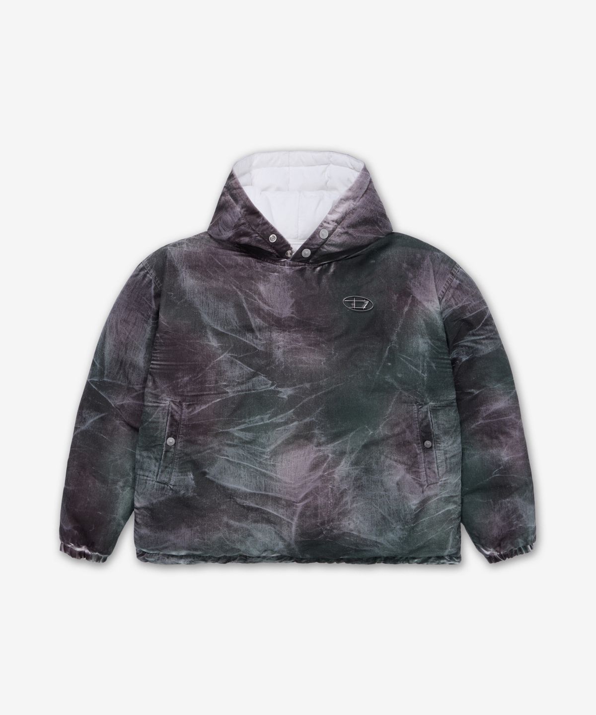디젤(DIESEL) W-떠그-JKT-퍼피 후드 - 브라운:그린 / P015760SPBS93RA