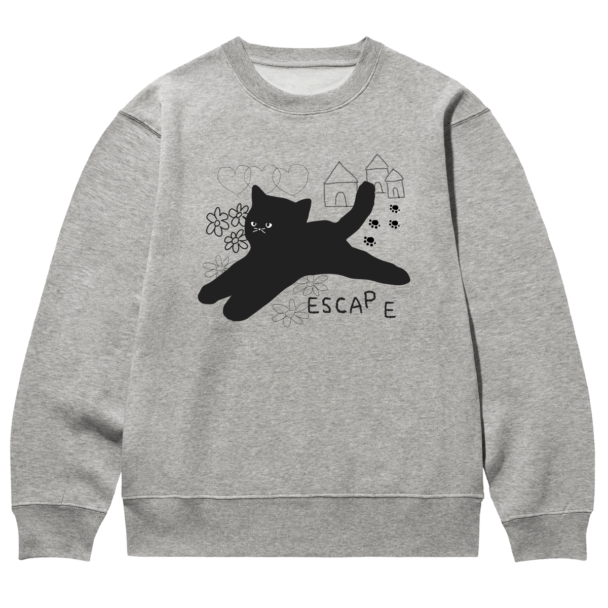 어썸어스(AWESOMEUS) ESCAPE CAT SWEAT SHIRTS_4 COLOR