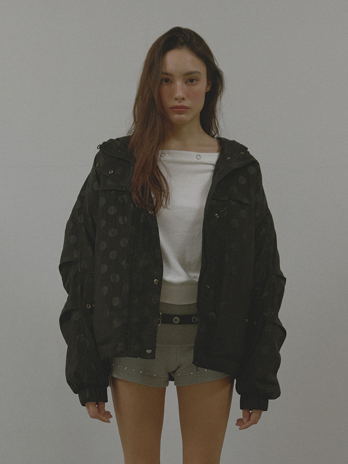 아수라(ASURA) PATTERN DUO BOMBER JACKET (BLACK DOT)
