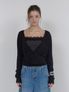 SOFT WRAP KNIT T (BLACK)