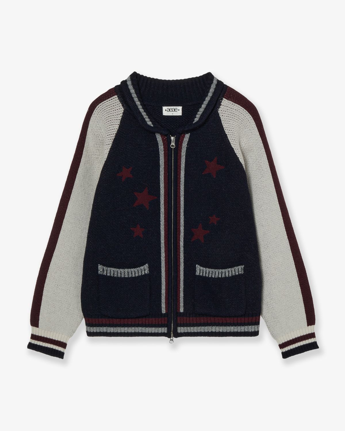 에이이에이이(AEAE) STAR JACQUARD COWICHAN [NAVY]