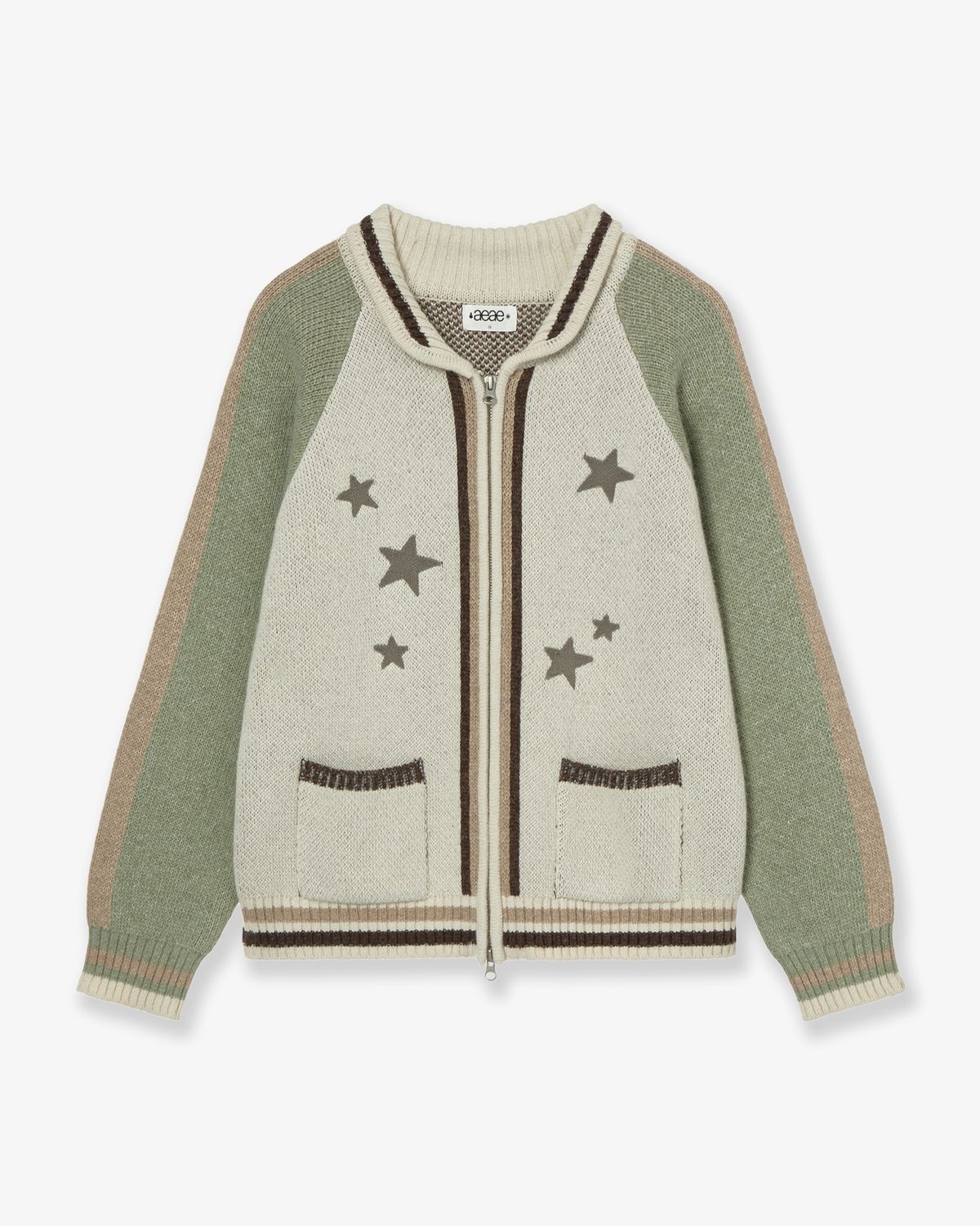 에이이에이이(AEAE) STAR JACQUARD COWICHAN [KHAKI]
