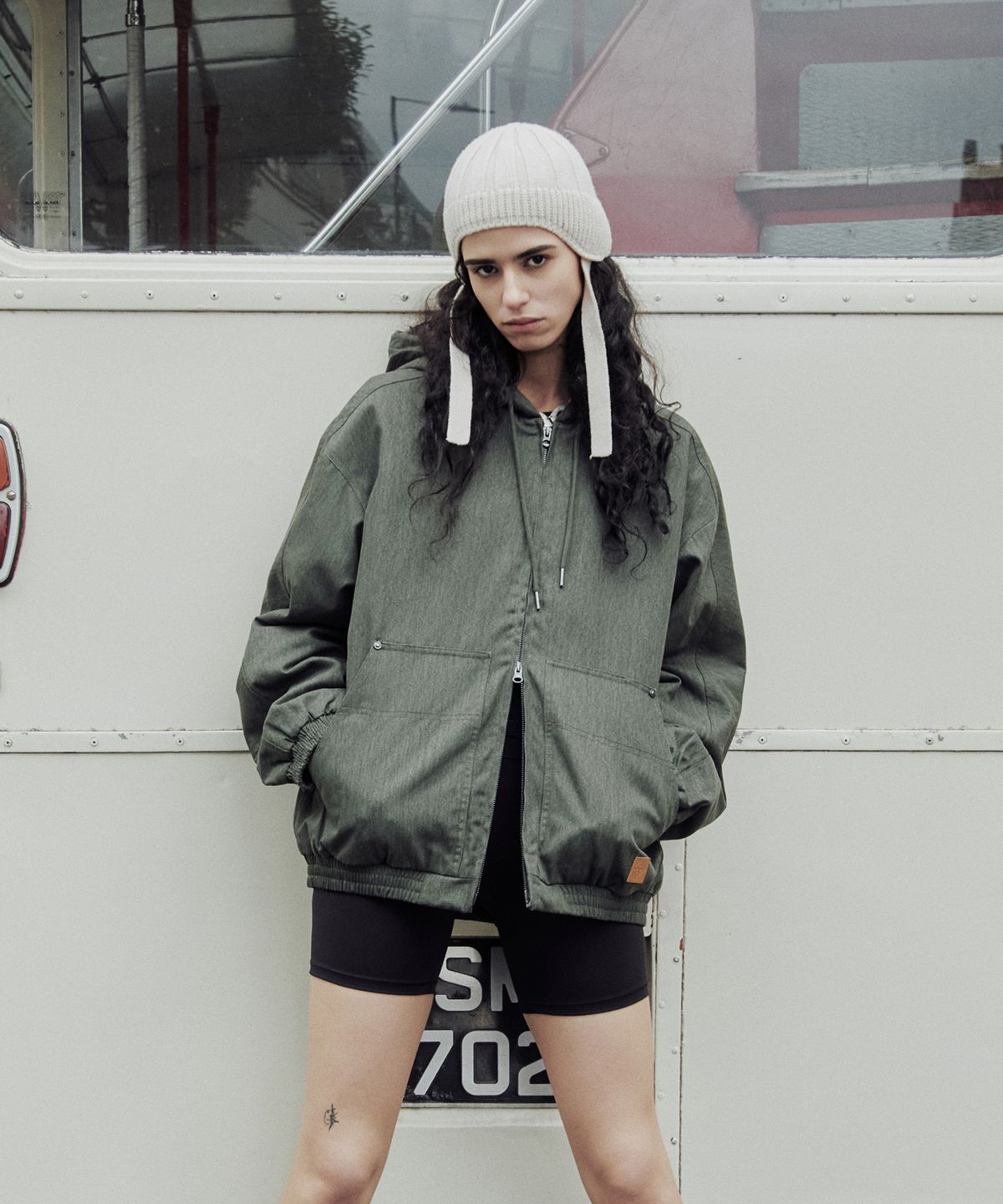 슈퍼드라이(SUPERDRY) 빈티지 후드 자켓 카키