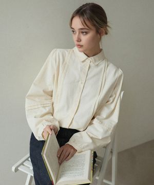 로이딘 핀턱 블라우스