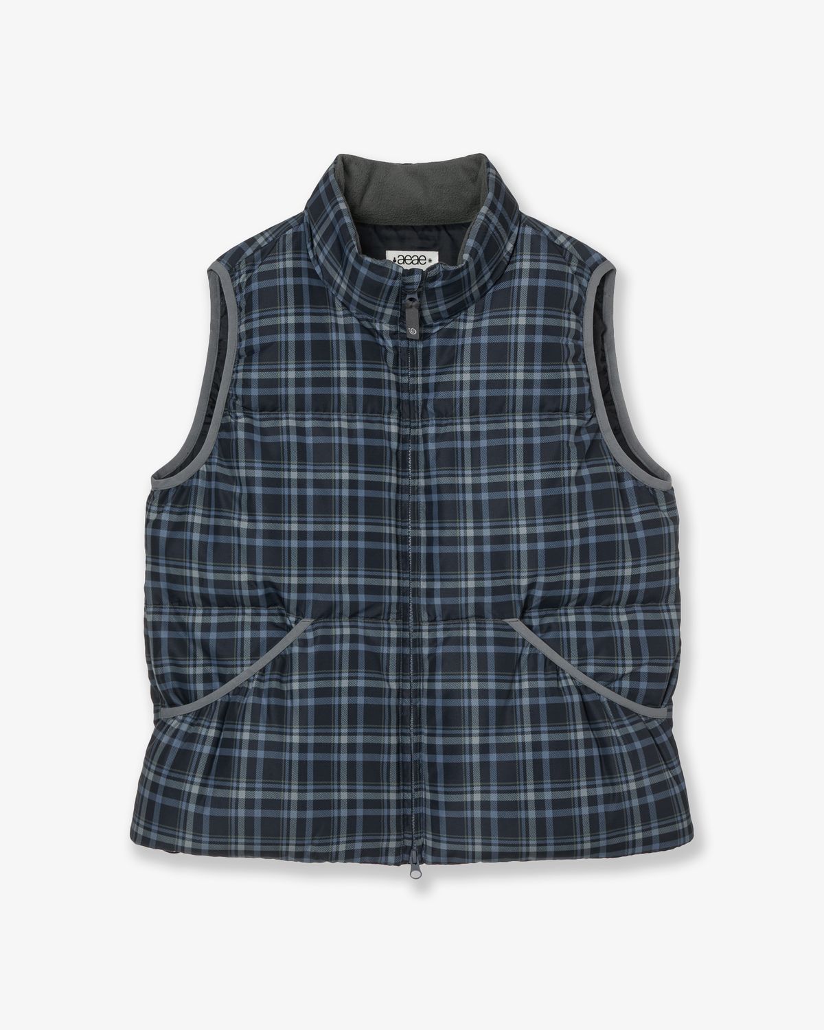 에이이에이이(AEAE) CHECK PADDED VEST [BLUE]