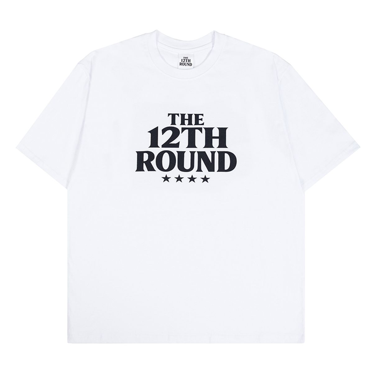 더트웰브라운드(THE 12TH ROUND) WHITE Oversized T-Shirt THE 12TH ROUND big Logo