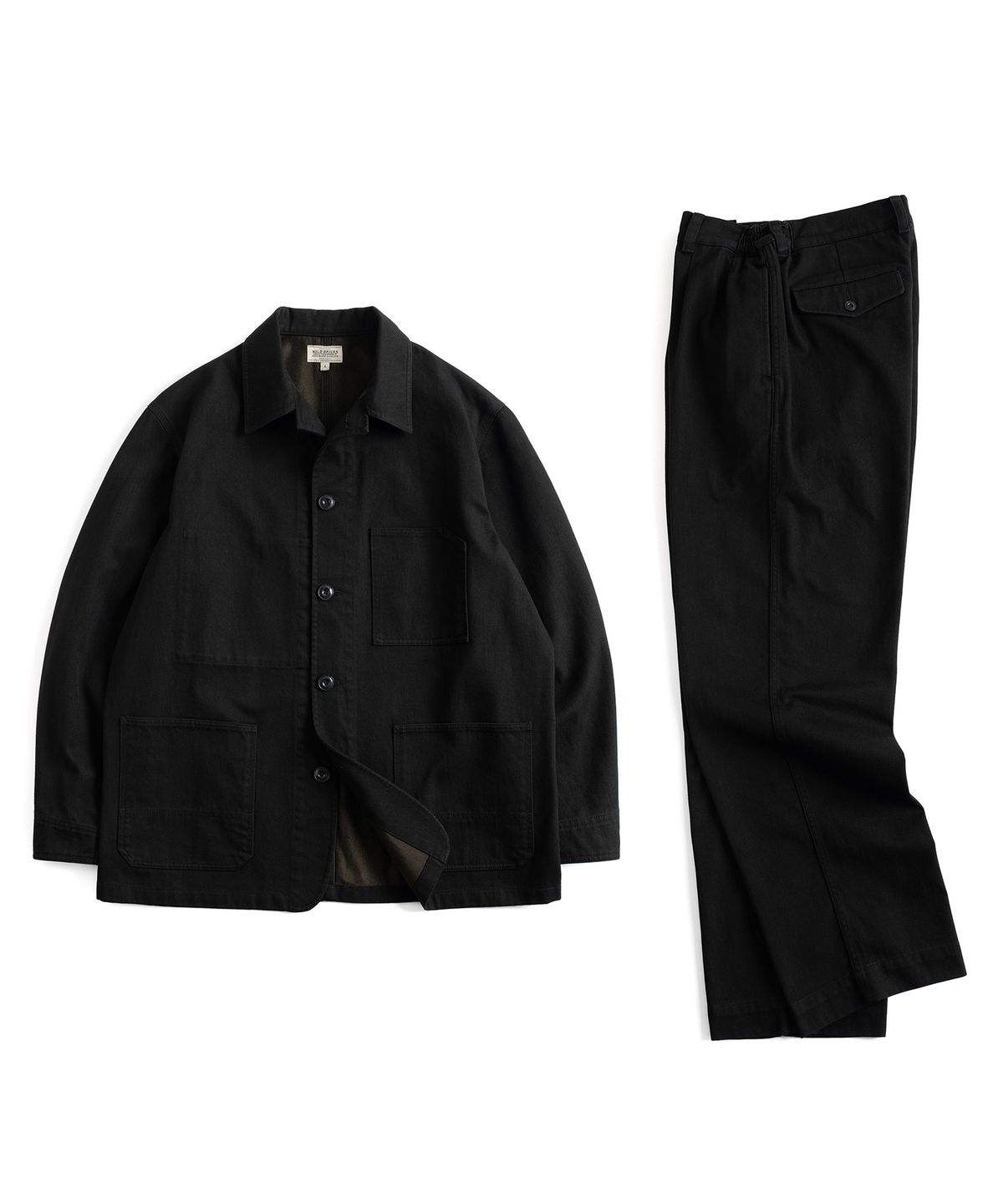와일드 브릭스(WILD BRICKS) W24 CHORE JACKET & OFFICER PANTS (black)