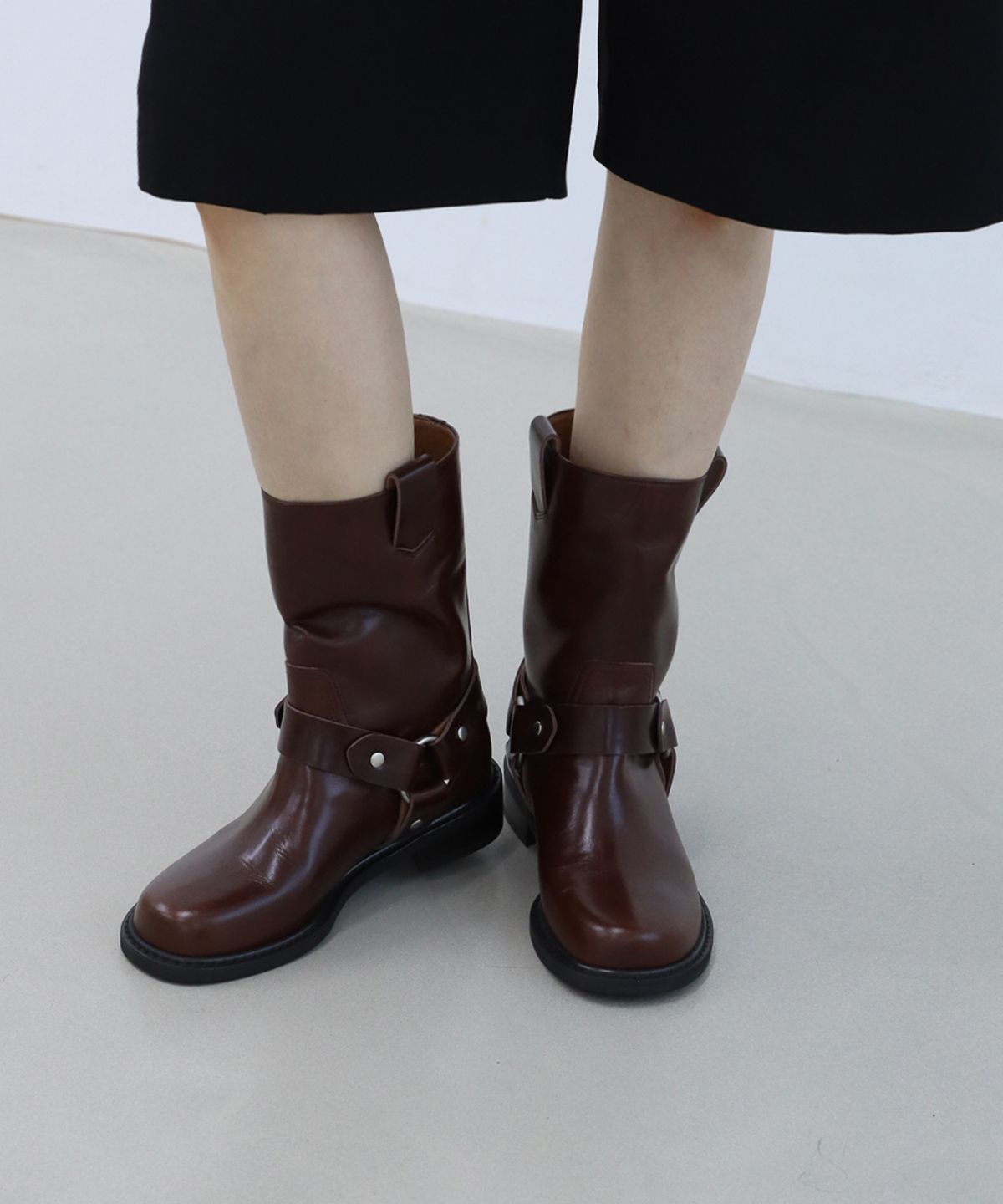 몰핀(MOLPIN) Moa mid boots_25526_brown
