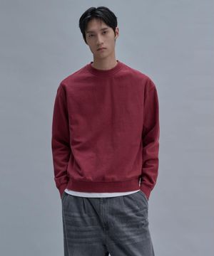 Washed Color Sweatshirts  Red