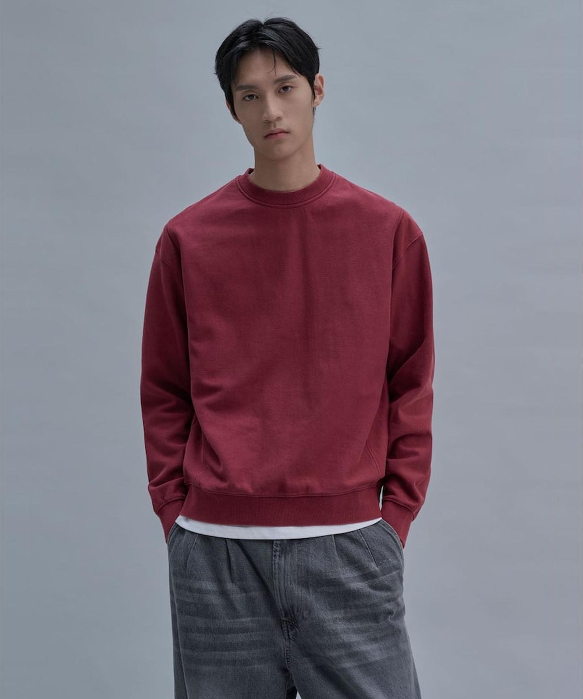 시프트지(SHIFT.G) Washed Color Sweatshirts  Red