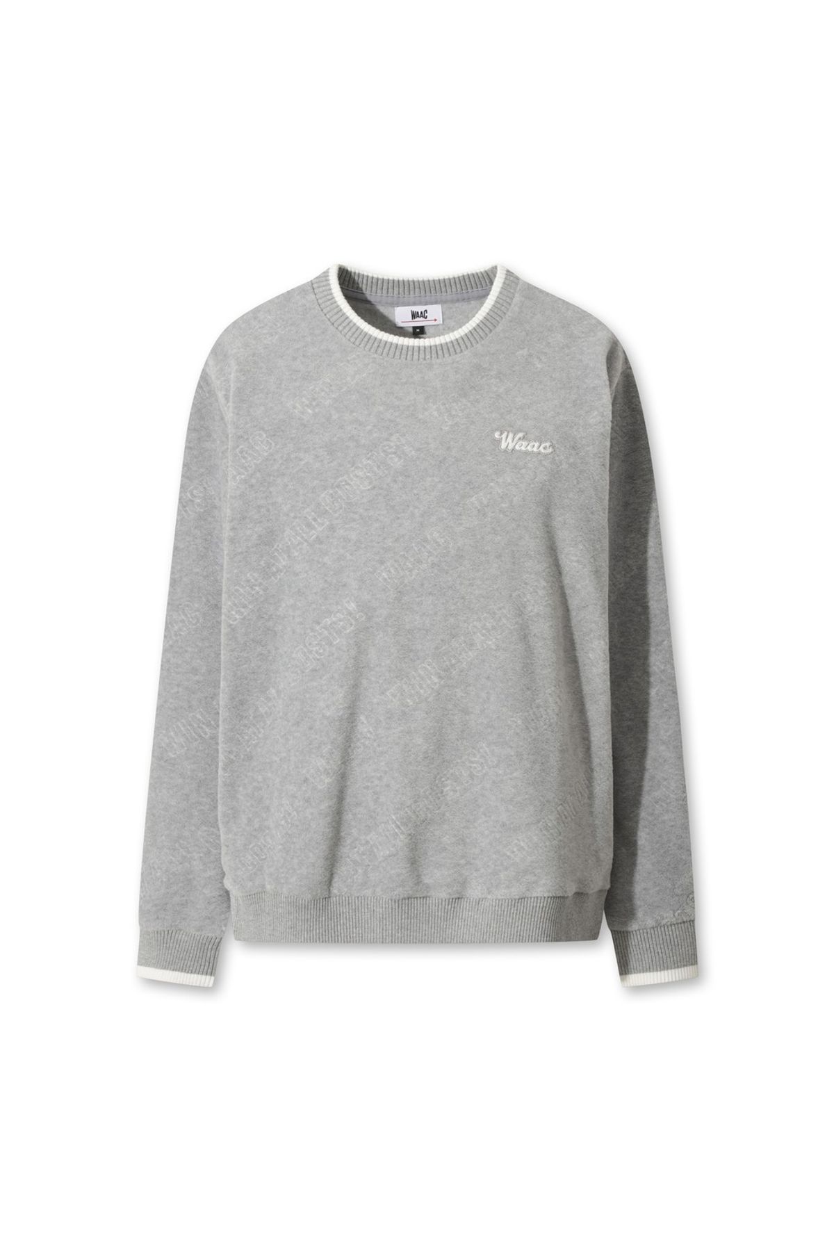 왁(WAAC) Men Embossed WAAC Logo Fleece Pullover WMTBW25707GYM