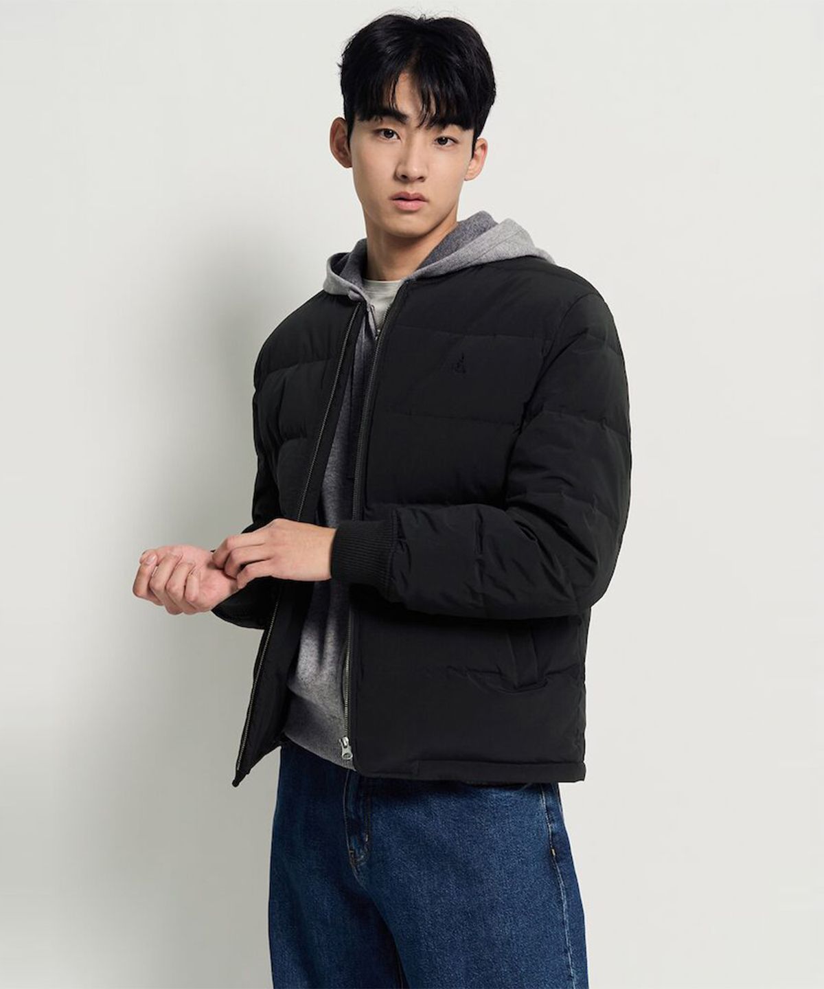 빈폴 멘(BEANPOLE MEN) MA1 중경량 덕다운 점퍼  블랙