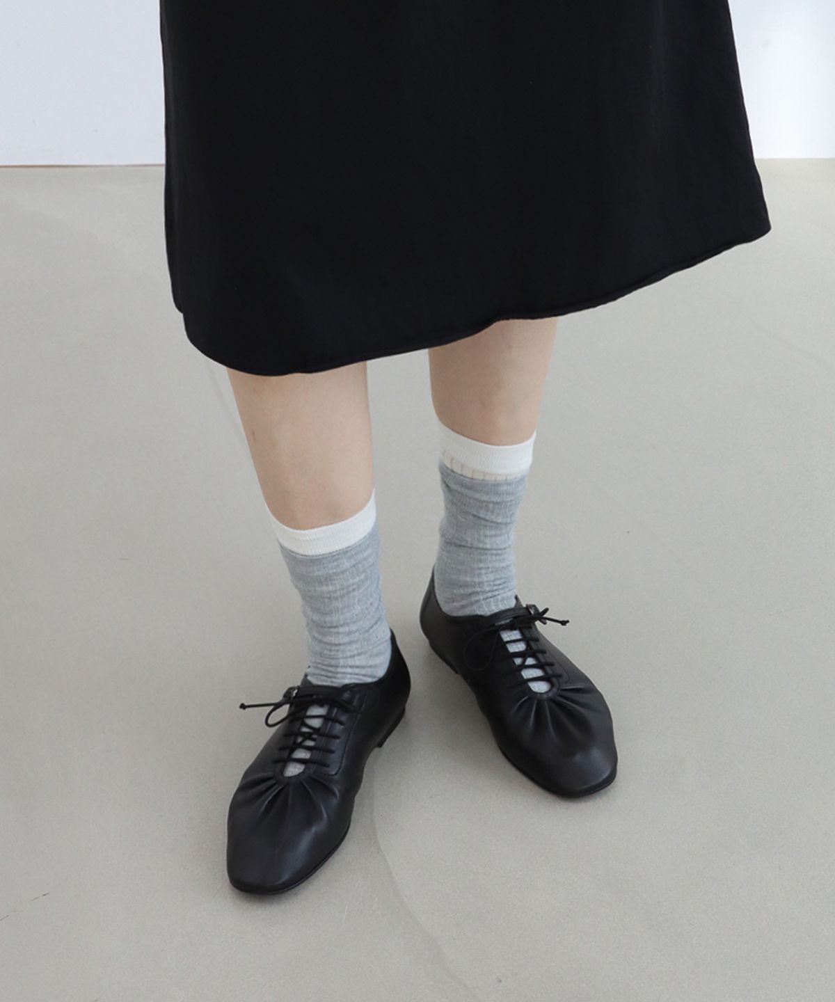 몰핀(MOLPIN) Soft laceup flat_25504_black