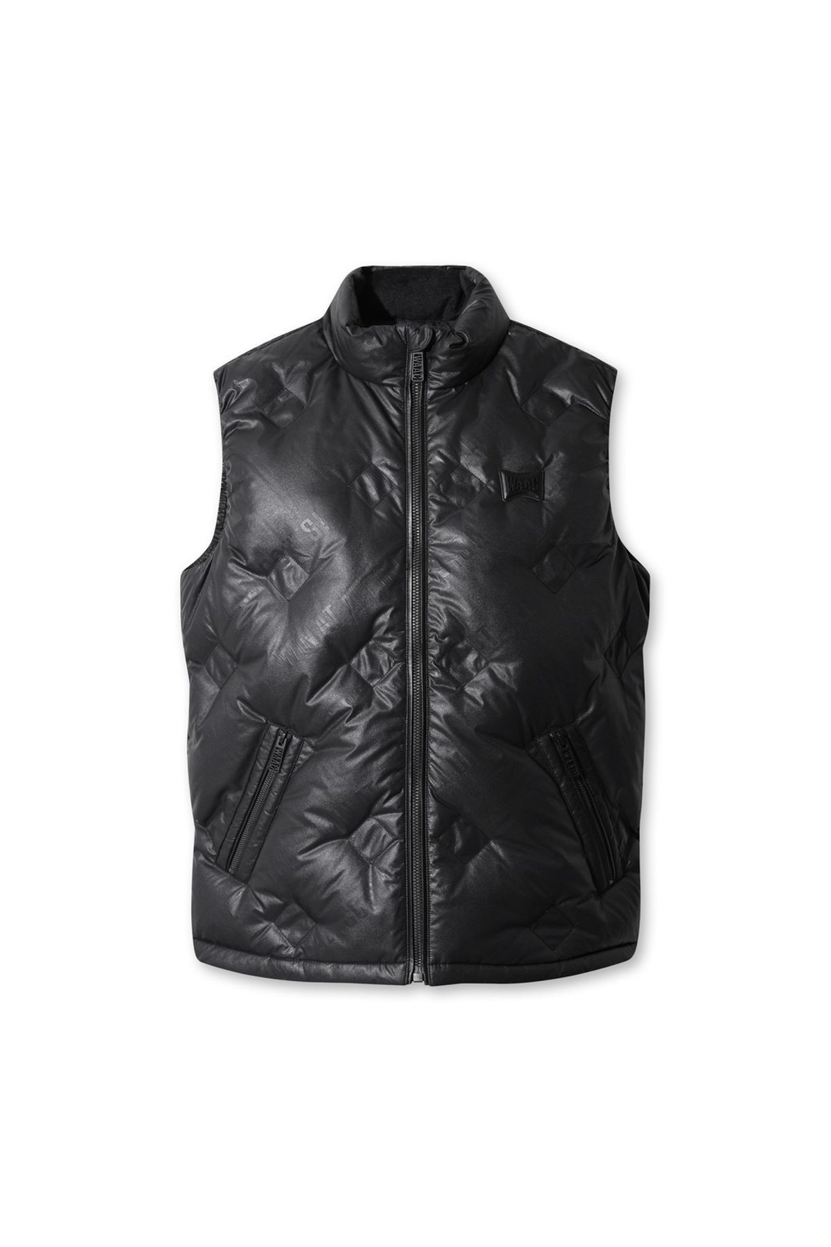 왁(WAAC) Men Fake Leather Vest WMVAW25702BKX