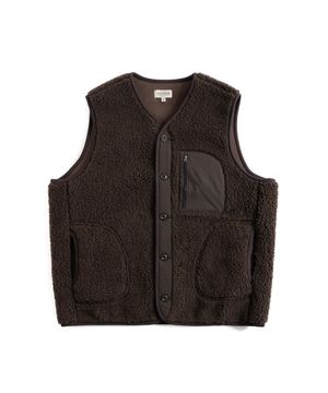 W24 FLEECE VEST (dark brown)