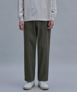 Semi Wide Fatigue Pants  Khaki
